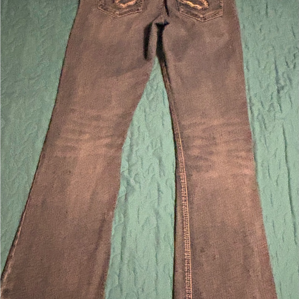 Women's  Silver Flare Jeans in Classic Blue - Picture 3 of 6